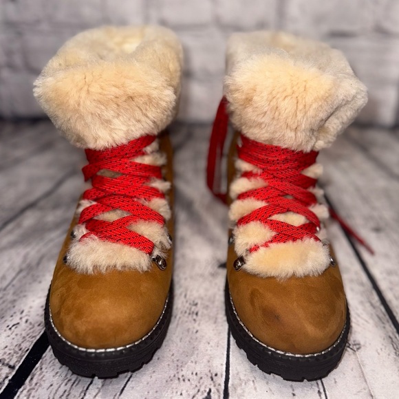 J. CREW | Nordic Fur Hiking Winter Snow Rain Boots 7 - Picture 2 of 10